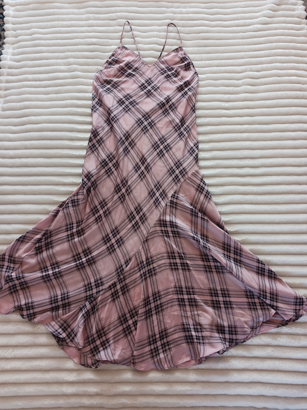 Victoria's Secret Pink and Black Plaid Slip
